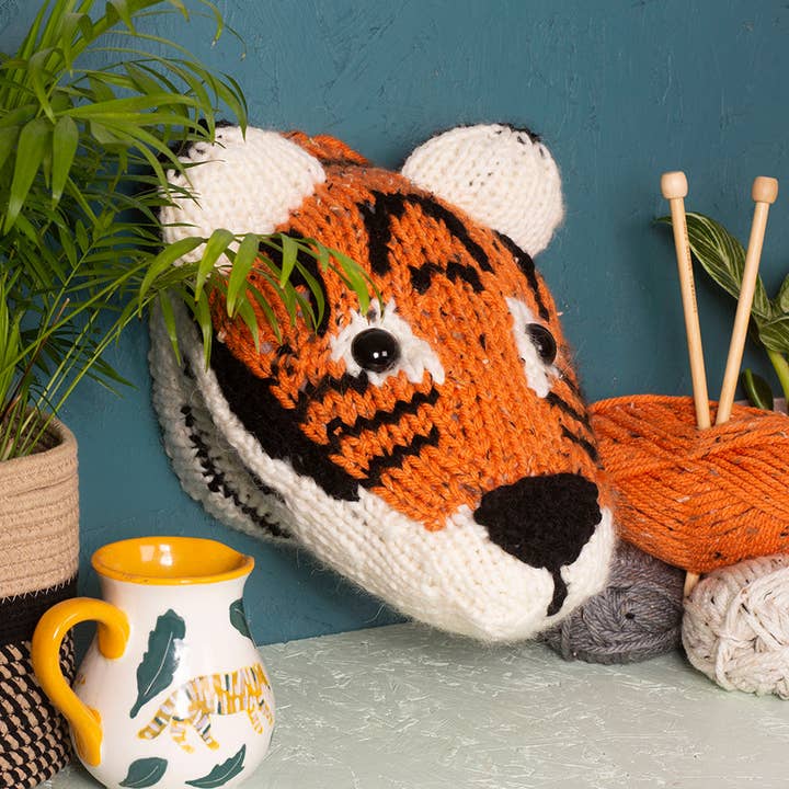 Sincerely Louise – wholesale – Stickningskit för jättestor vit tigerhuvud5