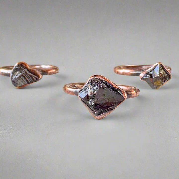 Elite Shungite Healing Ring Handmade by Blackbird & Sage for wholesale by Blackbird & Sage Jewelry