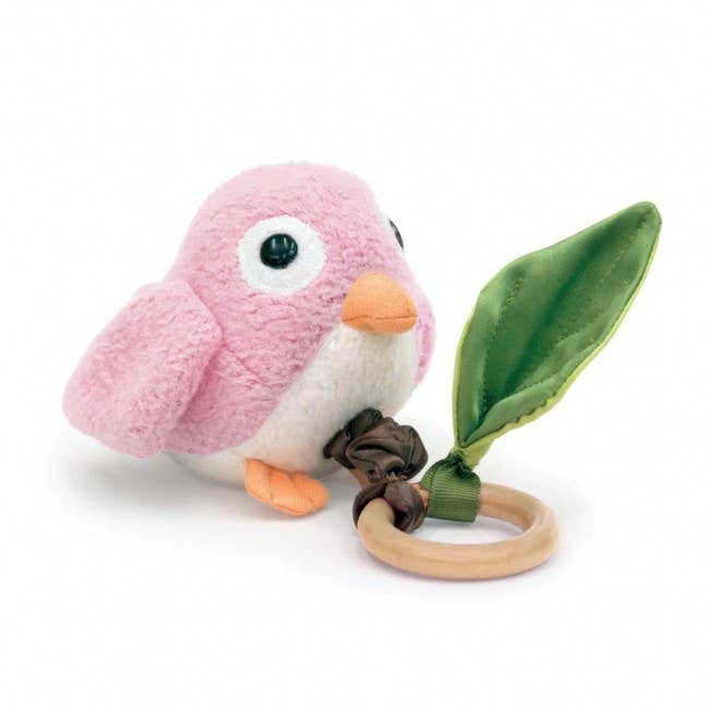 Apple Park - Wholesale Handheld Rattle - Baby - Birdie - Pink Teether