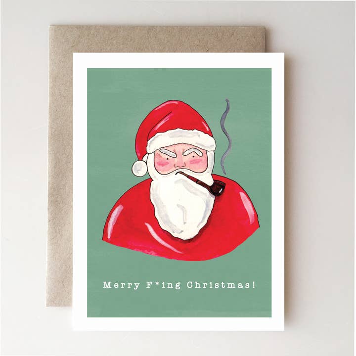 Glædelig julekort grøn baggrund for engroshandel hos A v E H d e s i g n s