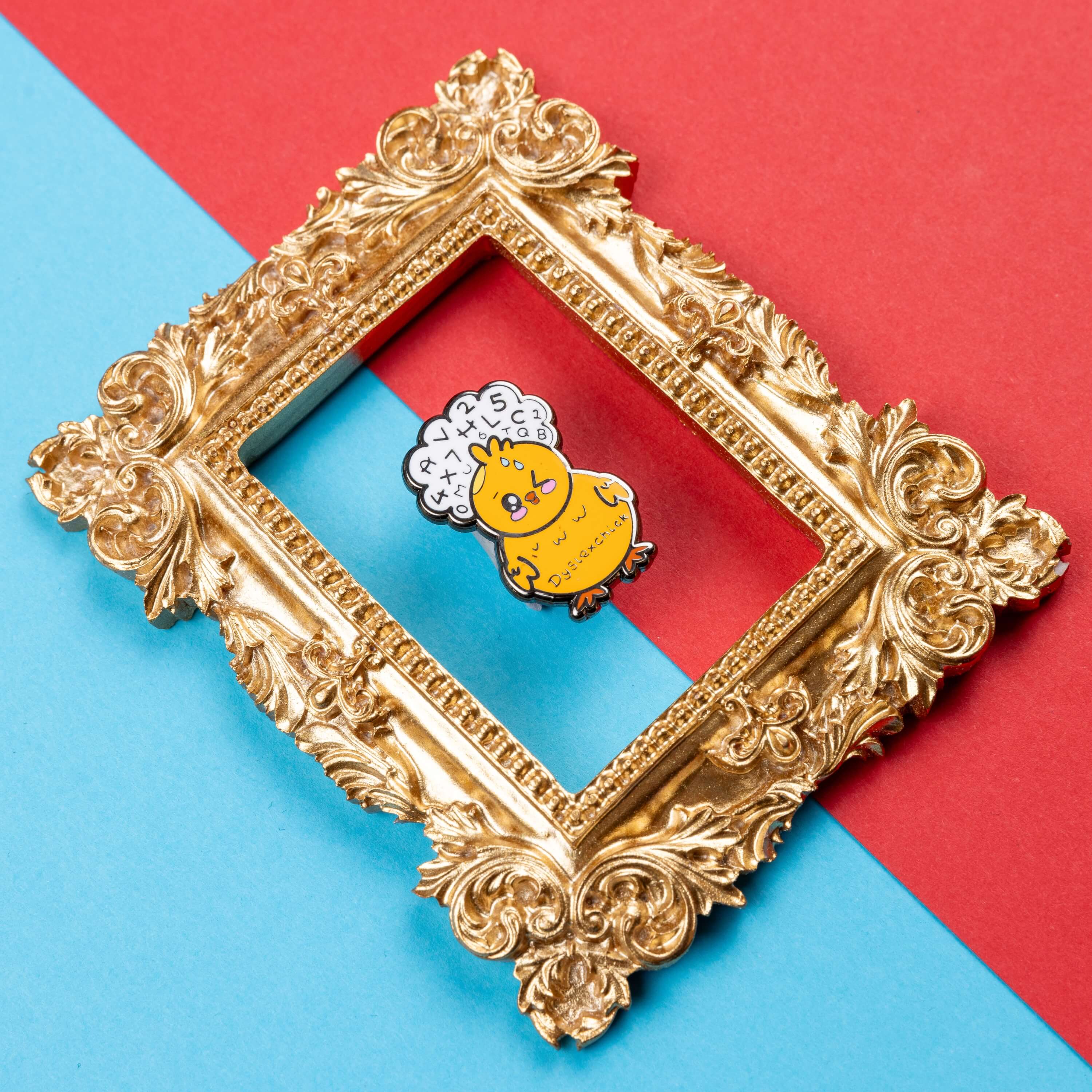 Innabox Ltd - Wholesale Lapel Pin/Button - Dyslexchick Enamel Pin - Dyslexia3