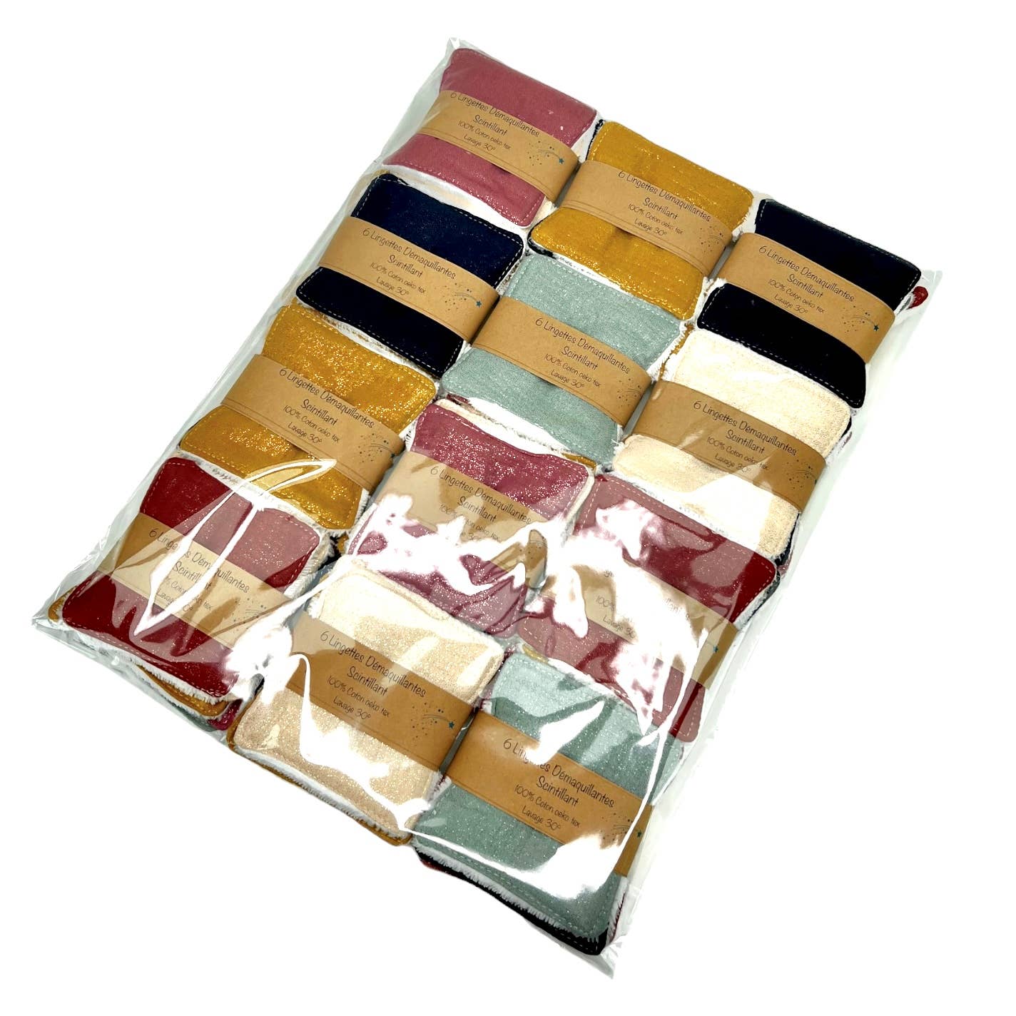 Emmanuel Création – Engroshandel Makeupfjerner – Miljøvenlige små makeupfjernerklude, model « Scintillant »1