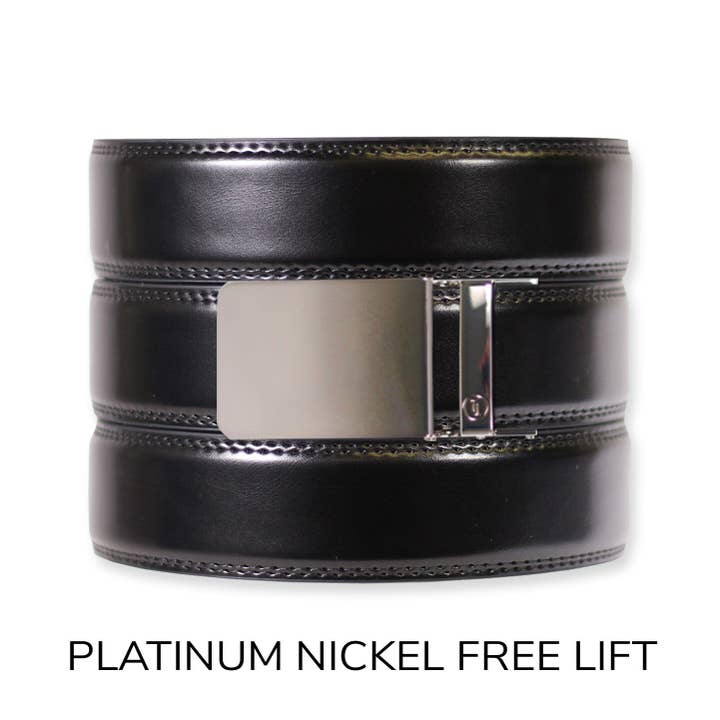 Tough Apparel – Engroshandel Bælte - Herre – Glans Sort Læder Ratchet Bælte & Spænde Sæt12