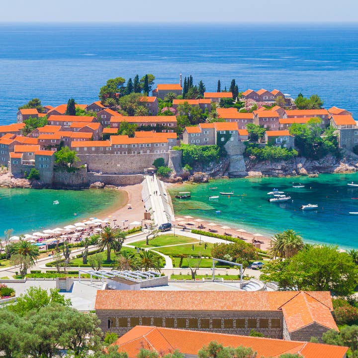 Adriatic Oasis | Sveti Stefan, Montenegro for wholesale by Passport Puzzles