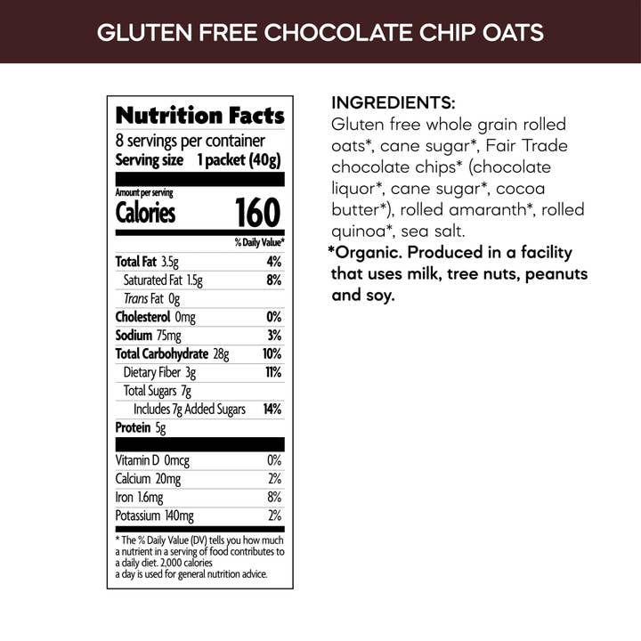 Nature's Path - Wholesale Oats - Chocolate Chip Oatmeal, 11.3 oz Box5