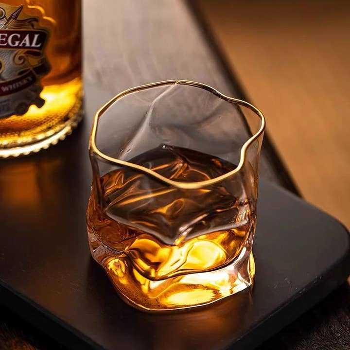 BRECK + FOX - Wholesale Cocktail/Liquor Glass - Textured Whiskey Glasses