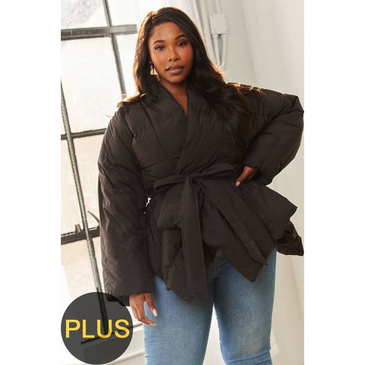 Ariel USA - Wholesale Jacket - Women's - Chic Flare Puffer Wrap for Bold Looks