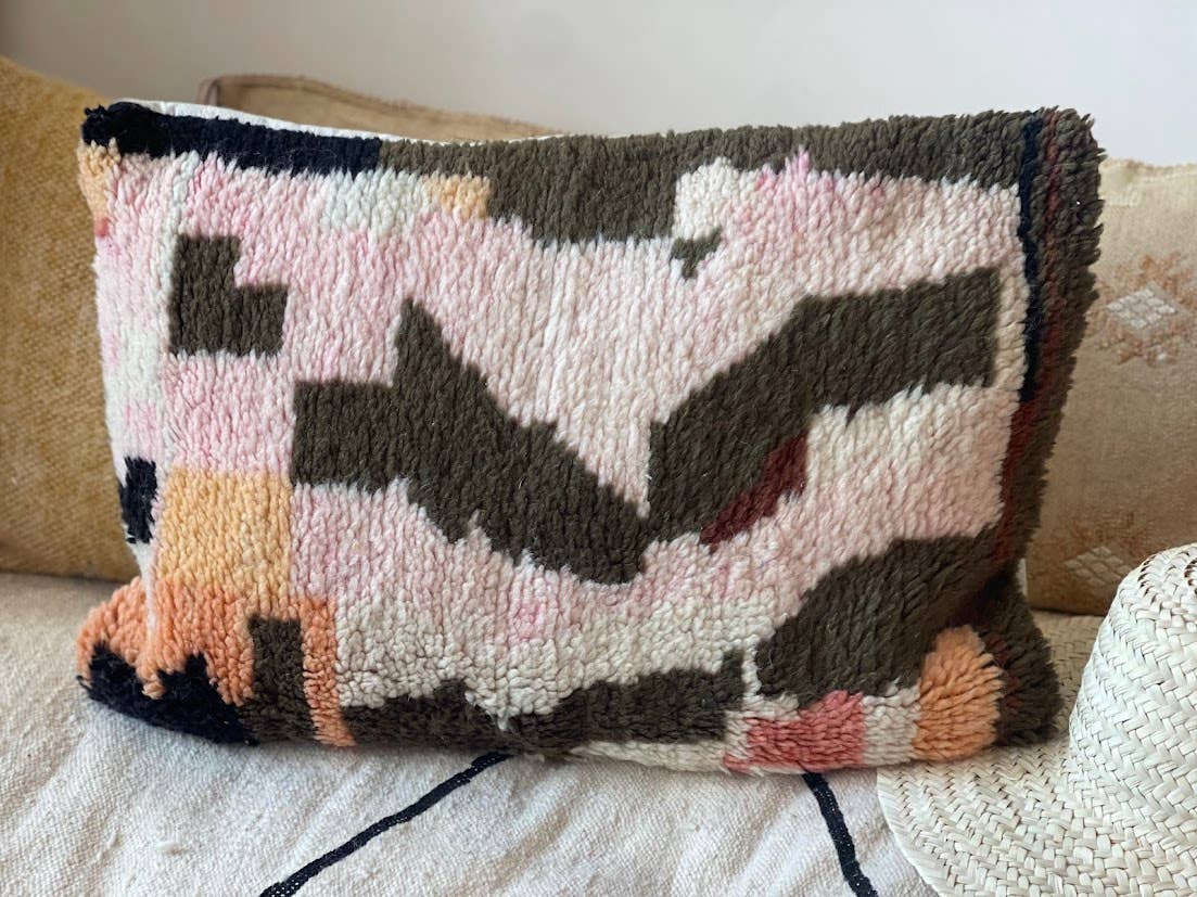 NOMAD BY LIV - Wholesale Throw Pillow Cover - Handmade Boujad Cushion cover soft color – 60 x 40 cm, wool4