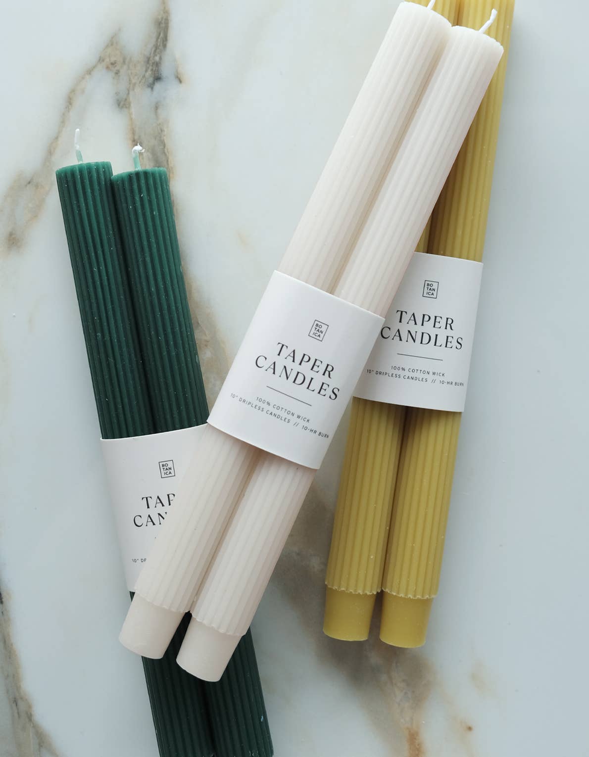 BOTANICA – Vela/castiçal cónico por atacado – Par de Velas Cónicas, Neutro1