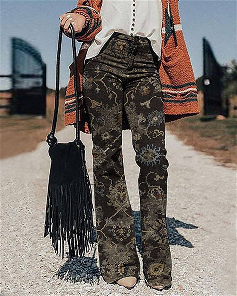 Tourtiwi – Großhandel Hose – Damen – Damenhose mit weitem Beinschnitt, Freizeithose, Schlaghose0