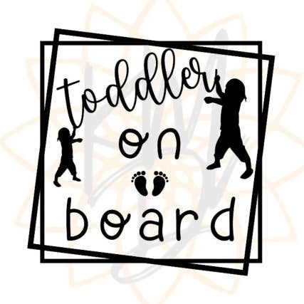 Toddler on Board/Baby on Board Vinyl Decal, Car Decal, Car S for wholesale by Elite Ink Prints