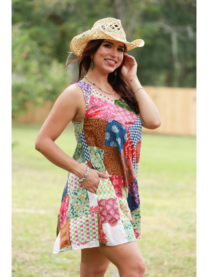 Sacred Threads – wholesale Dress – Women's – Free Spirit Hippie Patchwork Dress