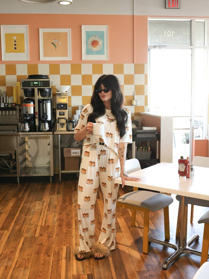 Women's Boxy Tee Lounge Set | Sunday Stack for wholesale by Forever French Baby