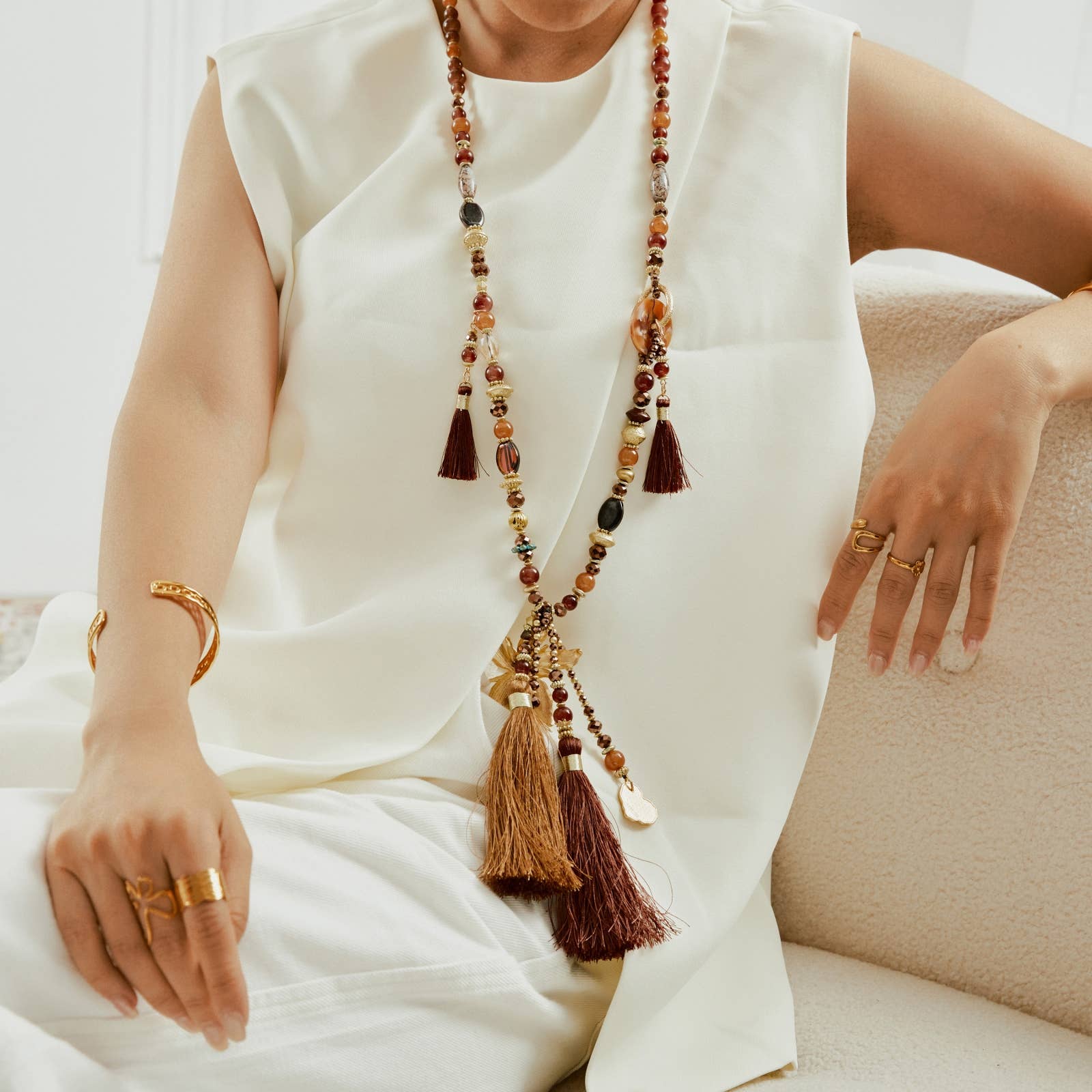 Lovelika – wholesale Y-neck/lariat necklace – Resin long necklace - Chloe12