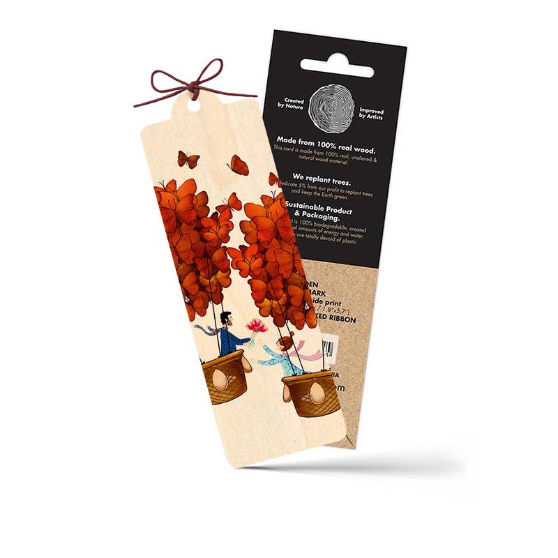 Cozywood - Wholesale Bookmark - Thousands in the sky Wooden Bookmark3