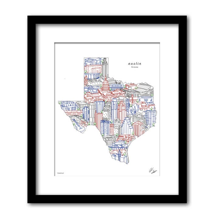 Decorazione murale Austin Texas per la vendita all'ingrosso da parte di Townsville Art