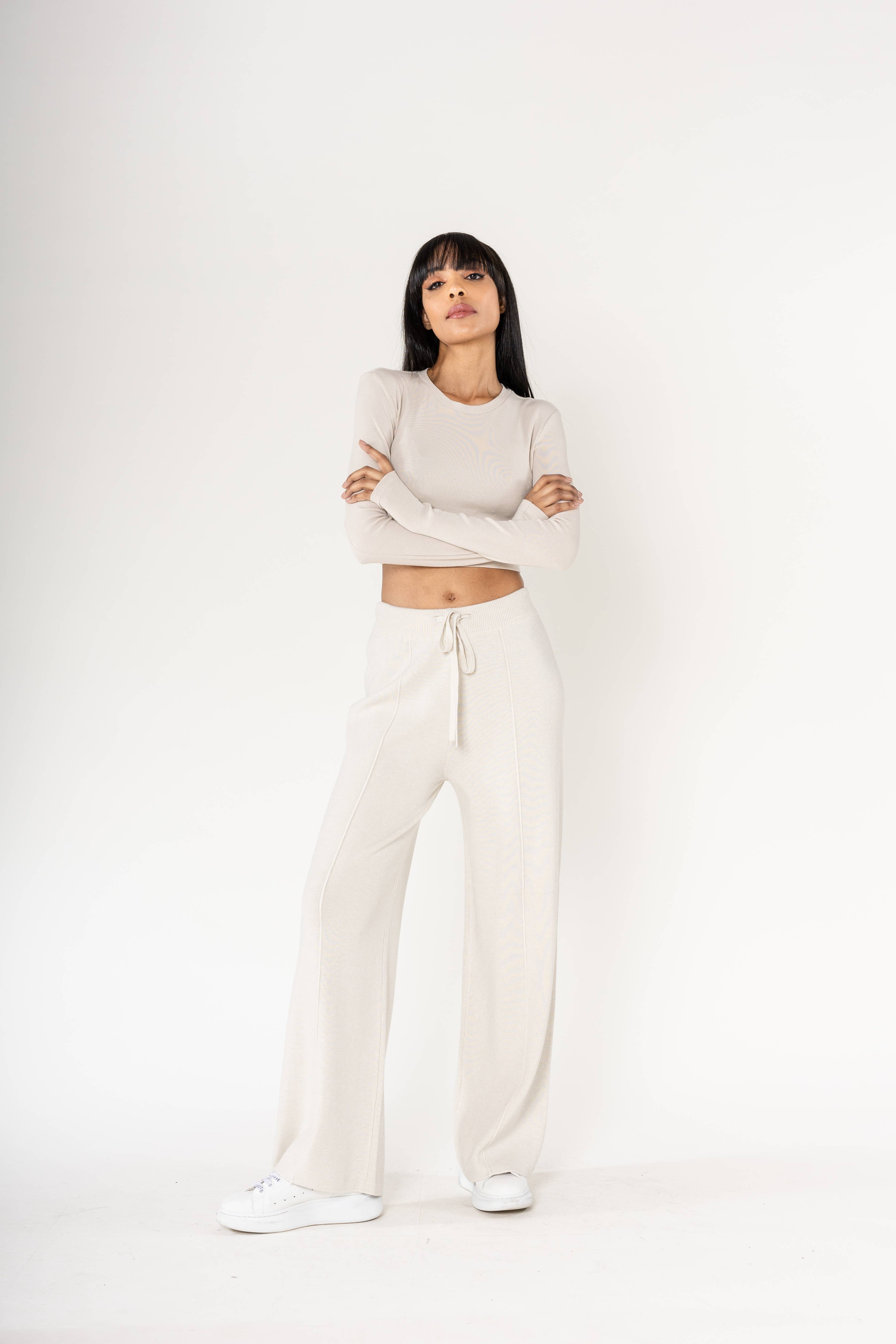 Nina Carter – Engroshandel Bukser - Dame – F025 Flared Cocooning Comfort-strikbukser33