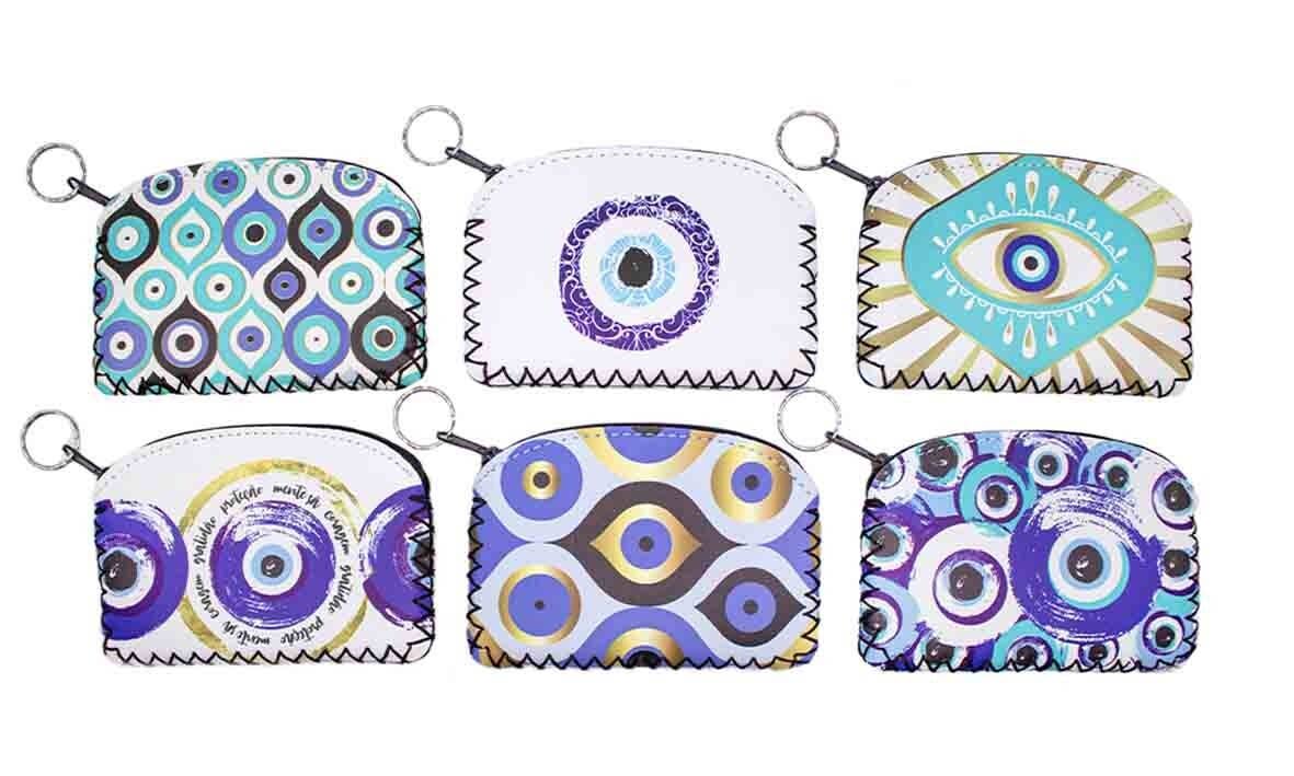 Esoterica Arte - Wholesale Wallet - Women's - Turkish Eye Wallet 13, 5x9, 5cm (12 pcs)0