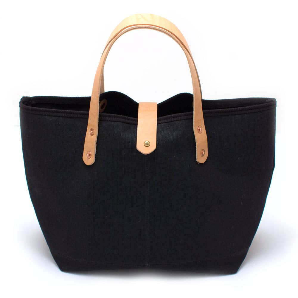 General Knot & Co. - Vendita all'ingrosso Borsa tote - Donna - Mini tote in tela cerata nera per tutto il giorno3