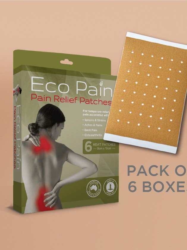 Heat Patches 6 BOXES (36 Patches) for wholesale by ECO PAIN (Tevski Holdings Pty Ltd)