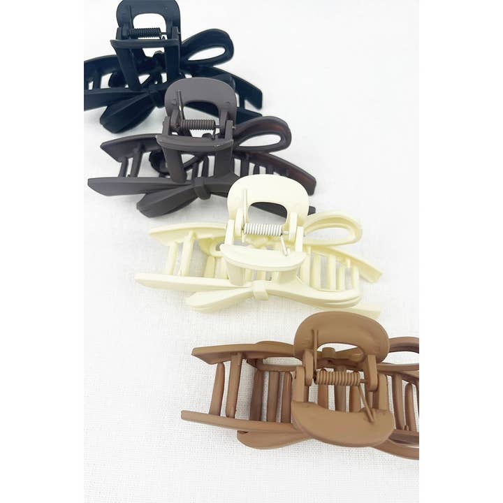 MIX COLOR Knotted Bow Hair Clip Claw for wholesale on Faire
