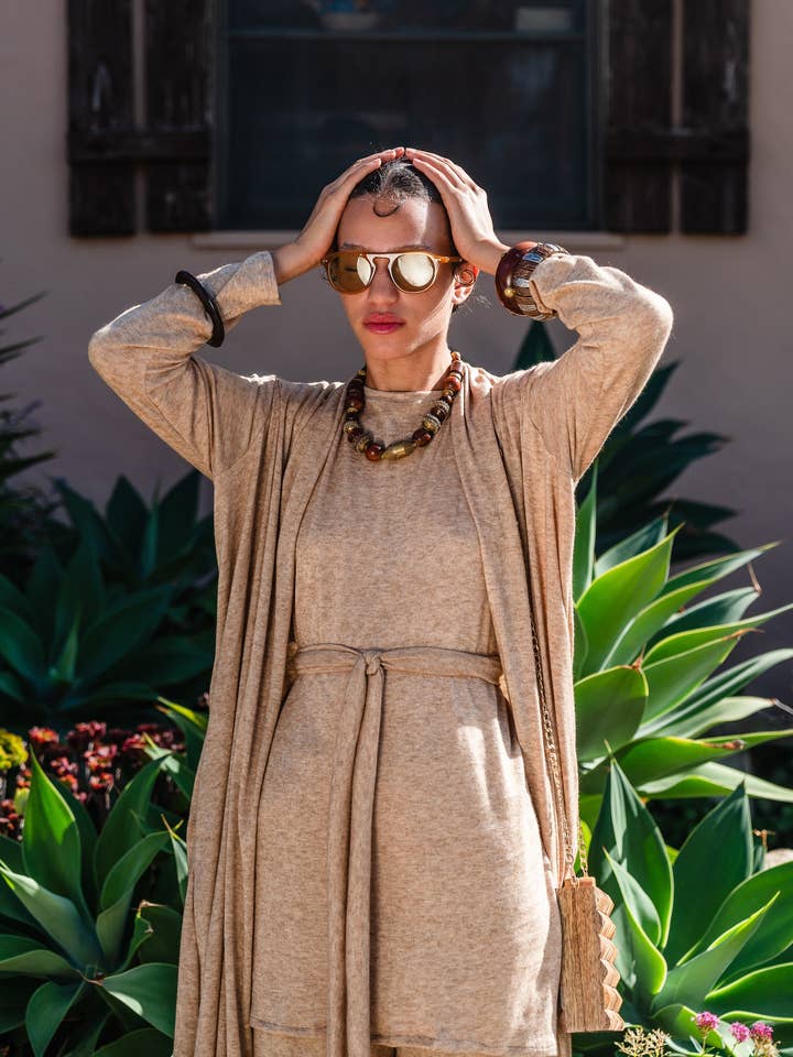 Jennafer Grace - Wholesale Kimono - Women's - Creme Brulee Yoga Duster