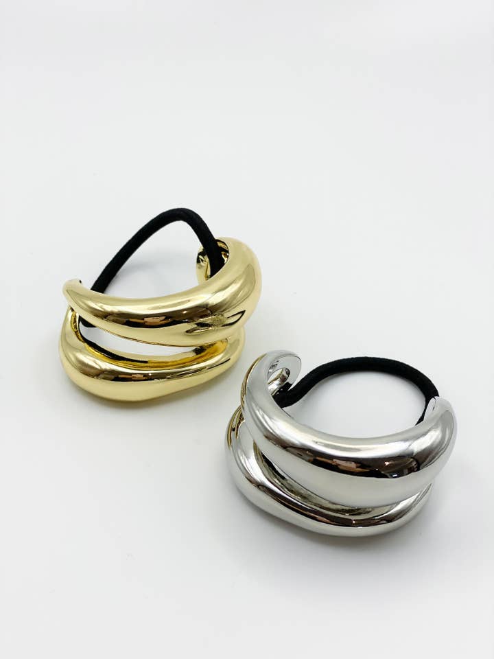 Double Pony Hair Cuff Tie (2col) for wholesale by Angels Whisper Accessories