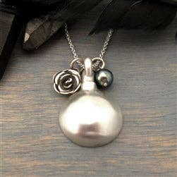 Luxe Design Jewellery - Wholesale Individual Charm/Pendant - Circle Urn Pendant for Cremation Ashes Sterling Silver1