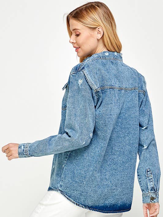Denim hemden voor dames voor wholesale door BLUE AGE