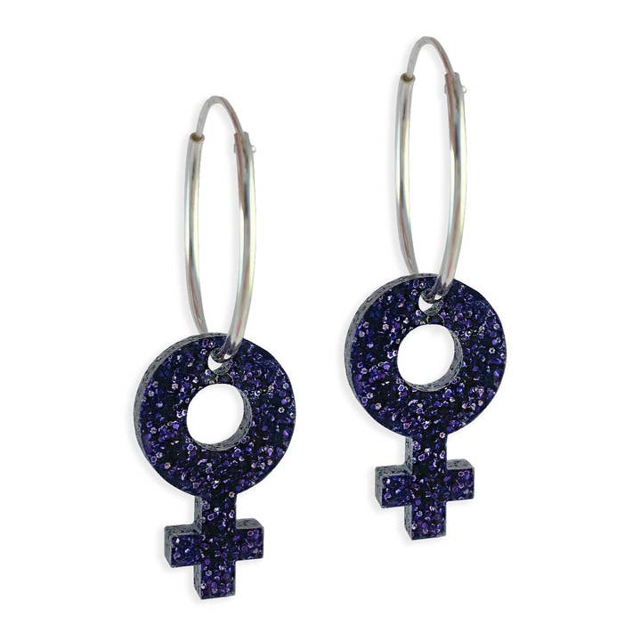 Love Myself Earrings - Lilac for wholesale by NOW OR NEVER JEWELRY
