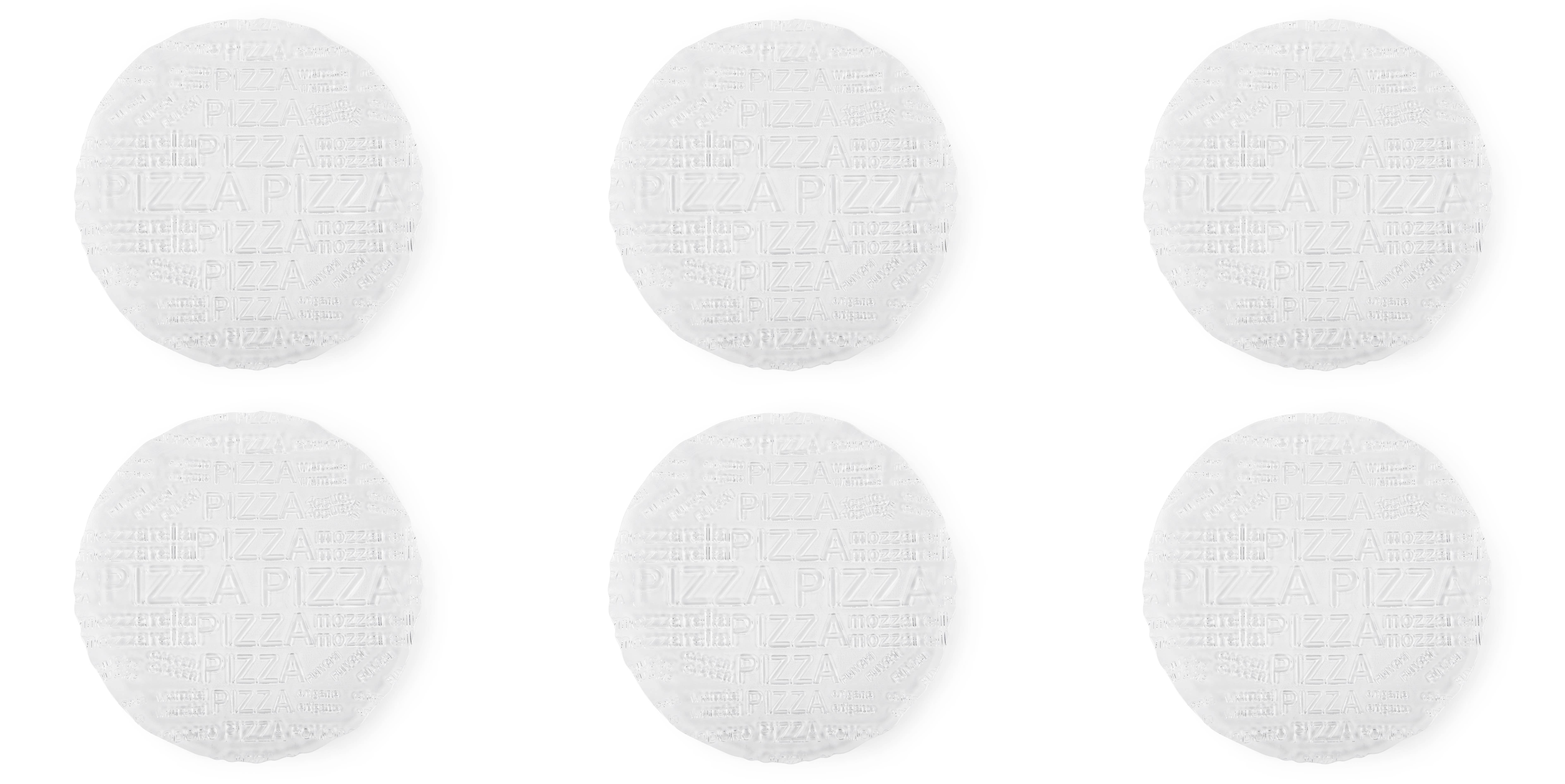 Set of 6 Pizza Plates CM.33 Transparent for wholesale on Faire0