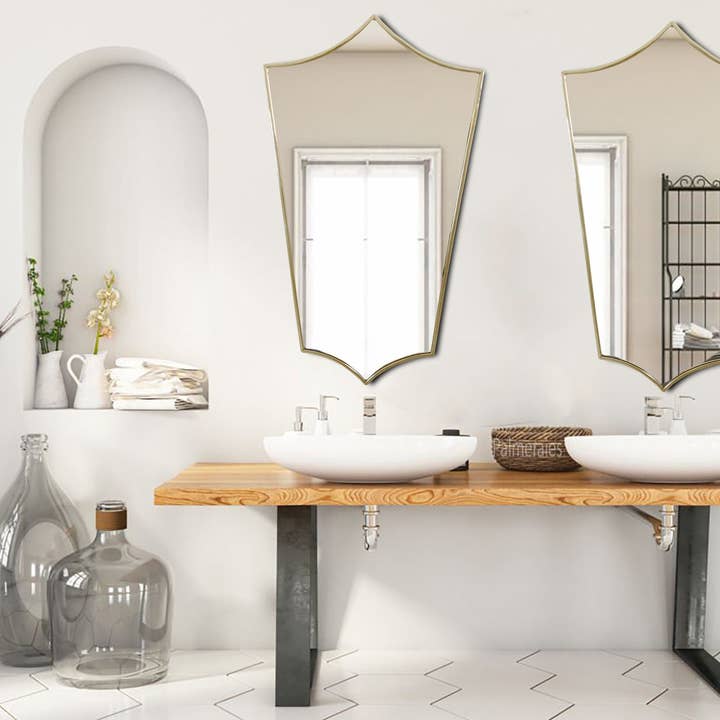 Palmeraies – Großhandel Wandspiegel – Italienischer antiker Messingspiegel - Unlackierter Messingspiegel6