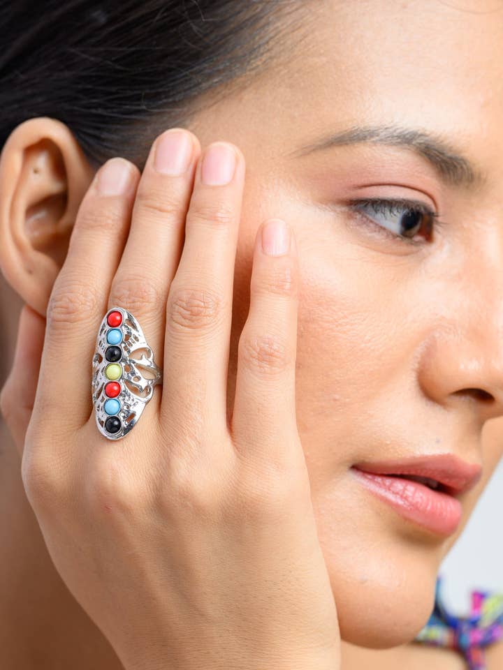 Chakra Points Ring for wholesale by Henna Shoppe