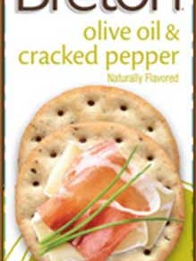 CRACKER OLIVE OIL & PEPPER GF - BRETON for wholesale by Hudson Meat Company
