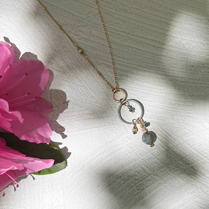 Freshie & Zero - Wholesale Pendant/charm necklace - Portico Dusky Coast Artisan Necklace - Labradorite, Gold6