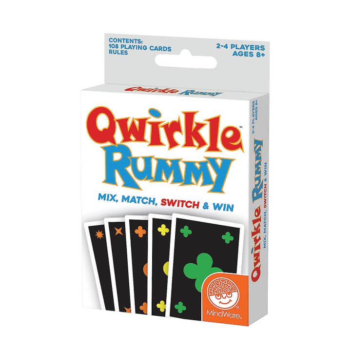Qwirkle Rummy Color Blind Edition for wholesale by MindWare & Peaceable Kingdom