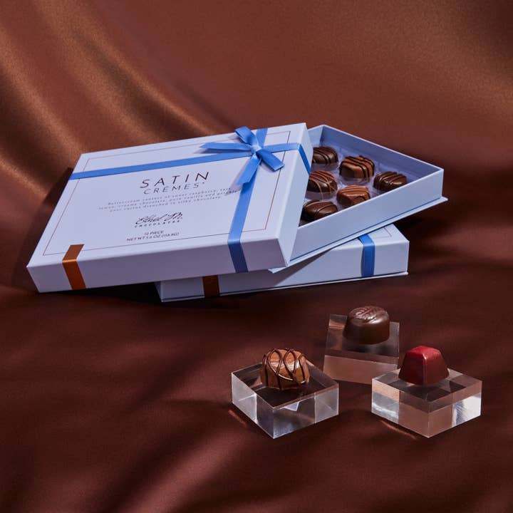 Ethel M Chocolates - Wholesale Chocolate Box - PREMIUM 12-PIECE SATIN CRÈMES COLLECTION, ASSORTMENT1