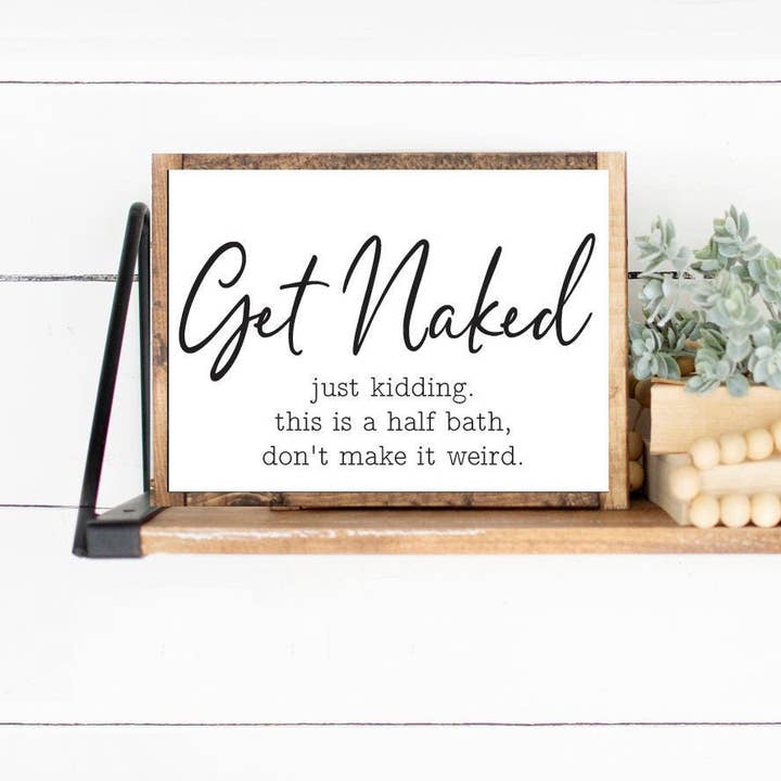 Få naken bara skojar detta är en halv bad Gör det inte konstigt horisontell för wholesale av Lettered & Lined