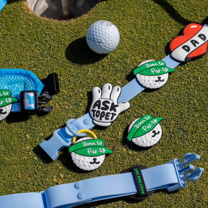 Jiby Dog Crew - Wholesale Pet Collar Charm - Cat/Dog - Par-ty Pete Golf Jiby Dog Charm1