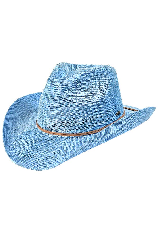 Hana - Vente Chapeau de cowboy – femme - Chapeau de cowboy à paillettes C.C7