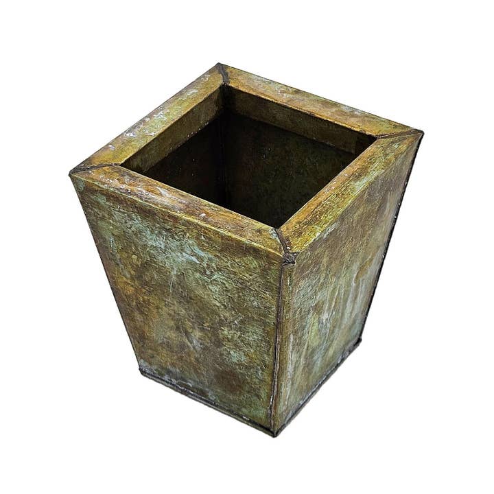 A&B Home Group Inc. - Wholesale Plant Pot - 4.3x5"H Vintage Antique Weathered Plant Pot - Green2