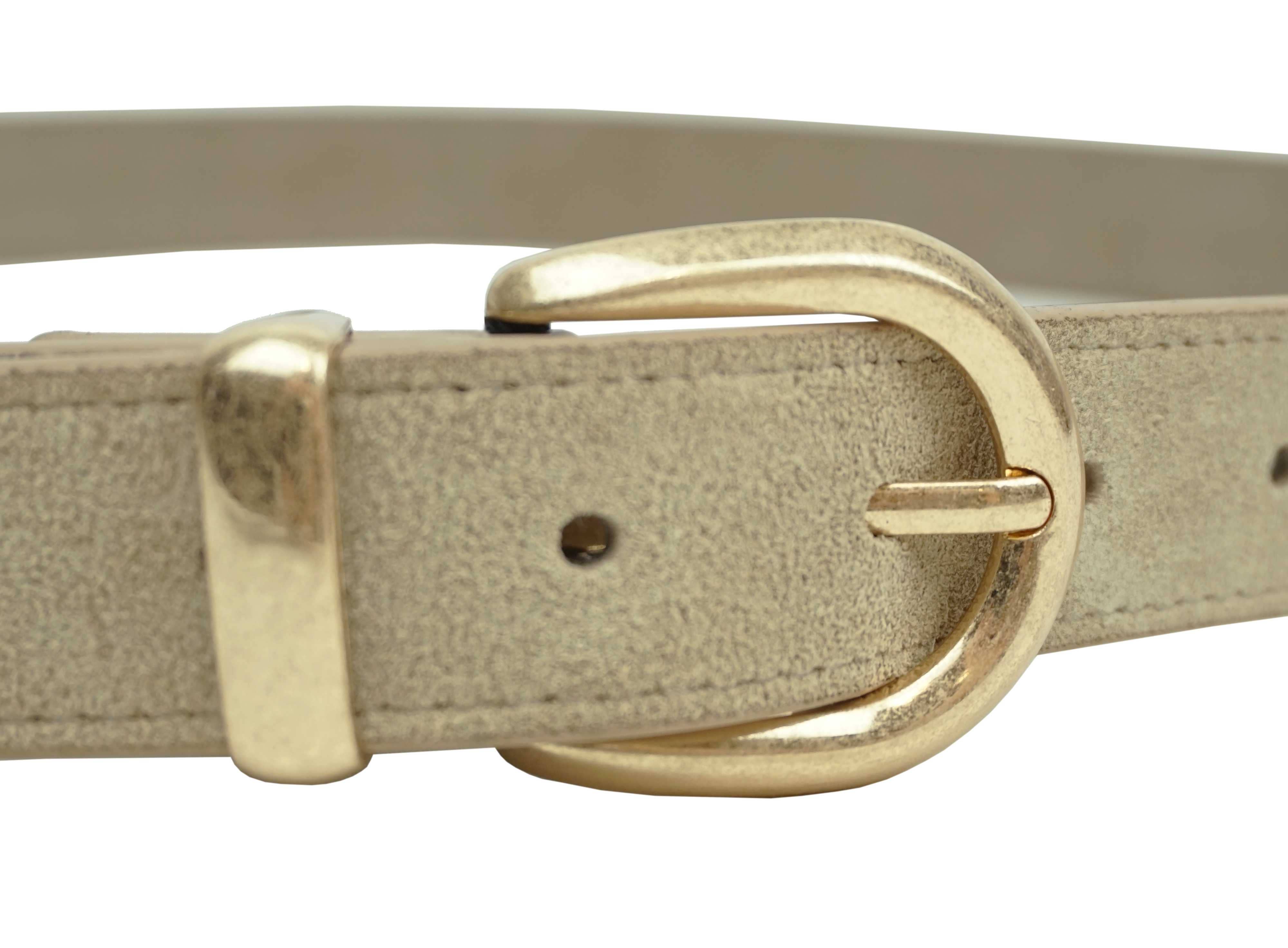 Anais - Wholesale Belt - Women's - Leather belt with gold buckle CT39565