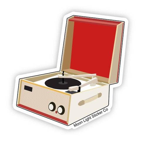 Record Player Sticker for wholesale by Moon Light Sticker Co