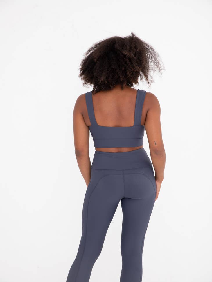 Zenana Outfitters Seamless Full Length Classic Leggings: Cement