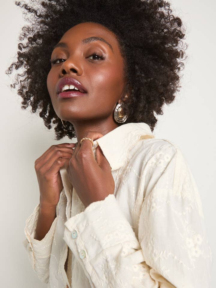 Cream Radiance Eyelet Shirt for wholesale on Faire5