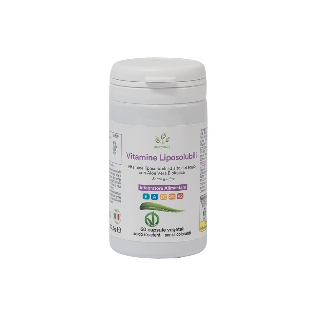 Natura srl - Venta al por mayor Suplementos/vitaminas para beber - Vitaminas liposolubles, coenzima Q10 y aloe vera - 60 cps