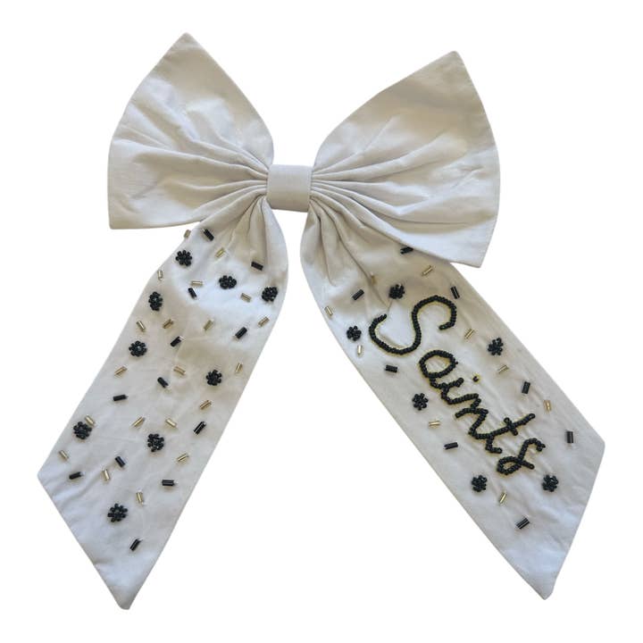 Game Day Bow - Saints for wholesale by Golden Lily