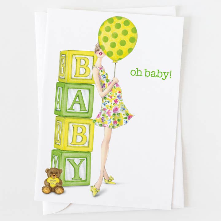 Tarjeta de felicitación Oh Baby Mom To Be C_1101 para venta al por mayor de Ann Scott Design