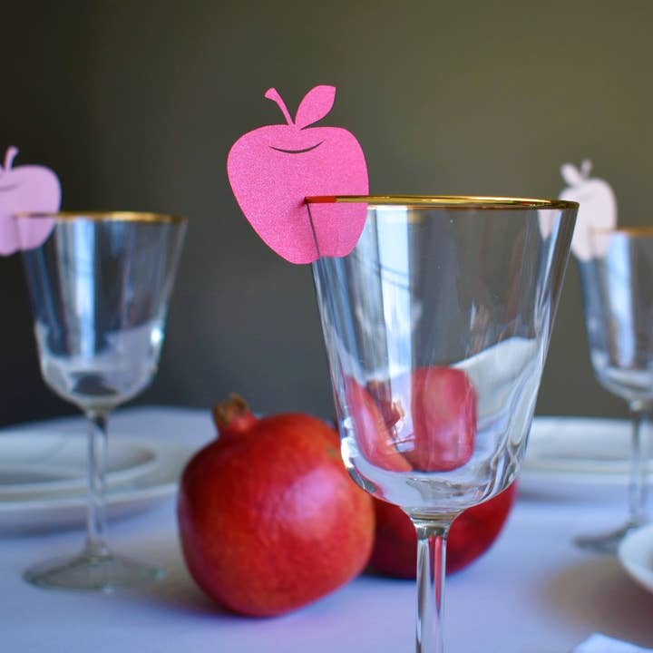 thekitcut - Wholesale Decal - Party Decorations - Rosh Hashanah apple glass decoration | Jewish holiday decor5