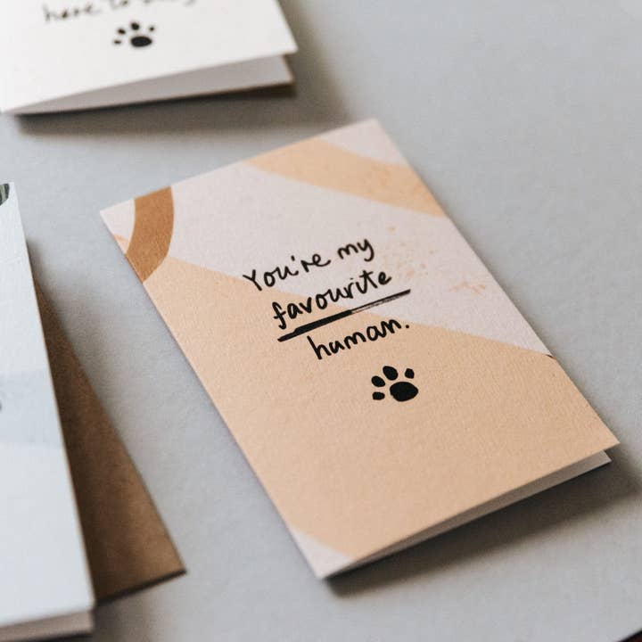 I am Nat Ltd - Wholesale Love Card - Favourite Human Card from Dog or Cat6